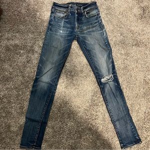 American Eagle Super Skinny Jeans - Distressed Medium Wash